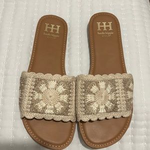 Crochet sandals